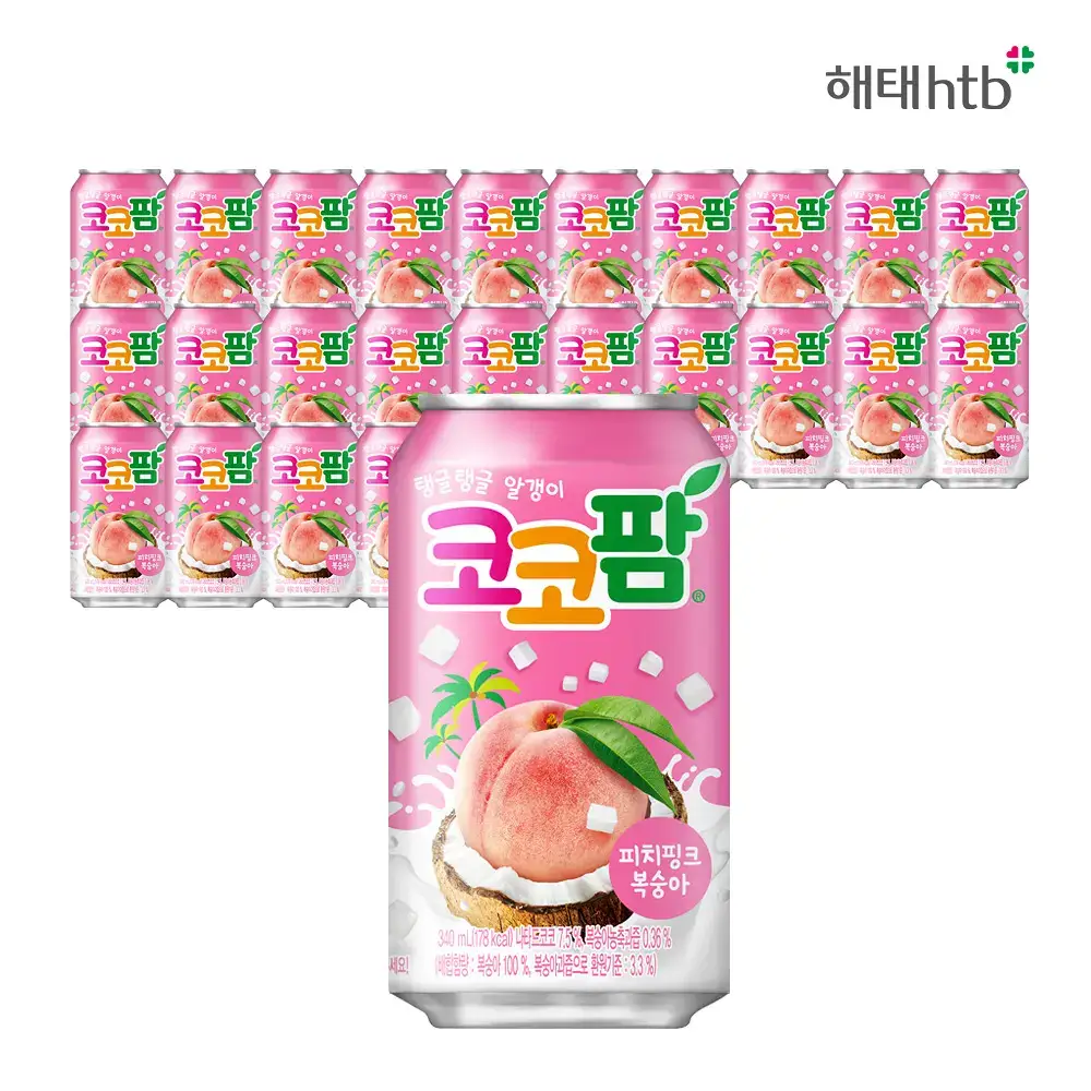 [본사직영] 코코팜 피치핑크 340ml*24캔